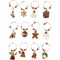 Juvale 12 Piece Christmas Wine Glass Charms, Holiday Wine Charms for Stem Glasses with Festive Designs, Zinc Alloy Wine Charm Rings, 2-Inch Drink Markers for Parties